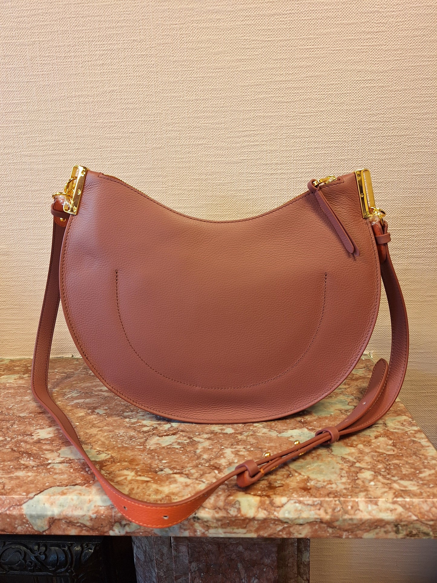 Handbag Grained Leather Malory