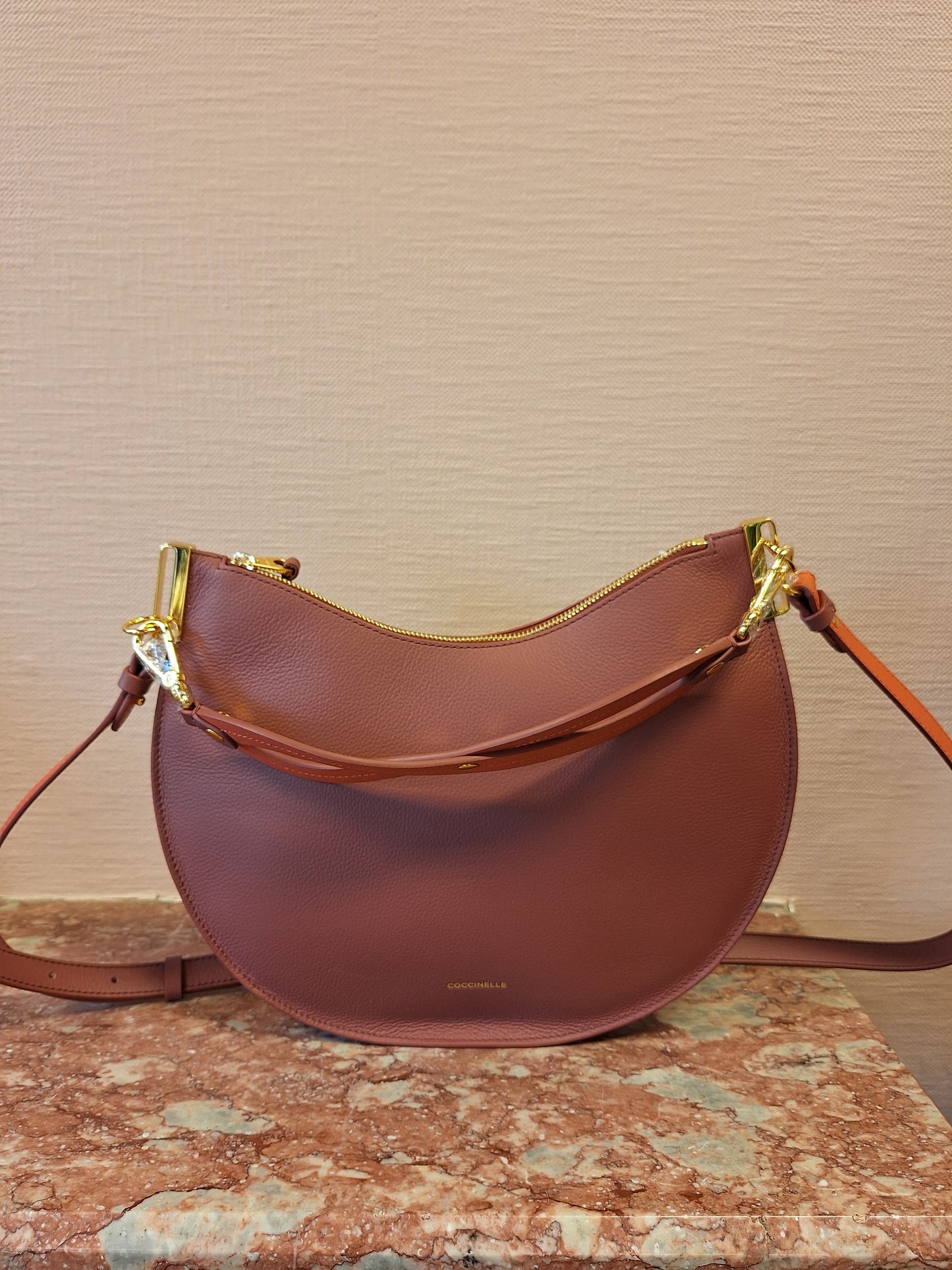 Handbag Grained Leather Malory