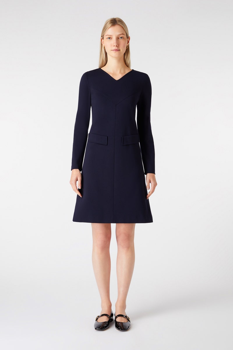 Sky Jersey Tunic Dress Navy