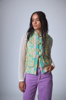 Bohemian Hindi Sleeveless Jacket