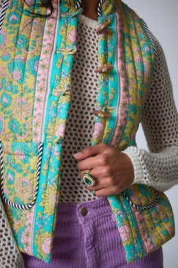 Bohemian Hindi Sleeveless Jacket